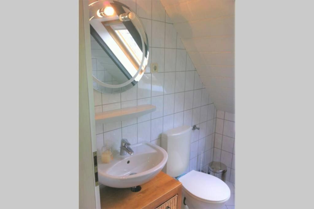 Koupelna v ubytování Ferienwohnung Nr. 3 - Leuchttürmchen