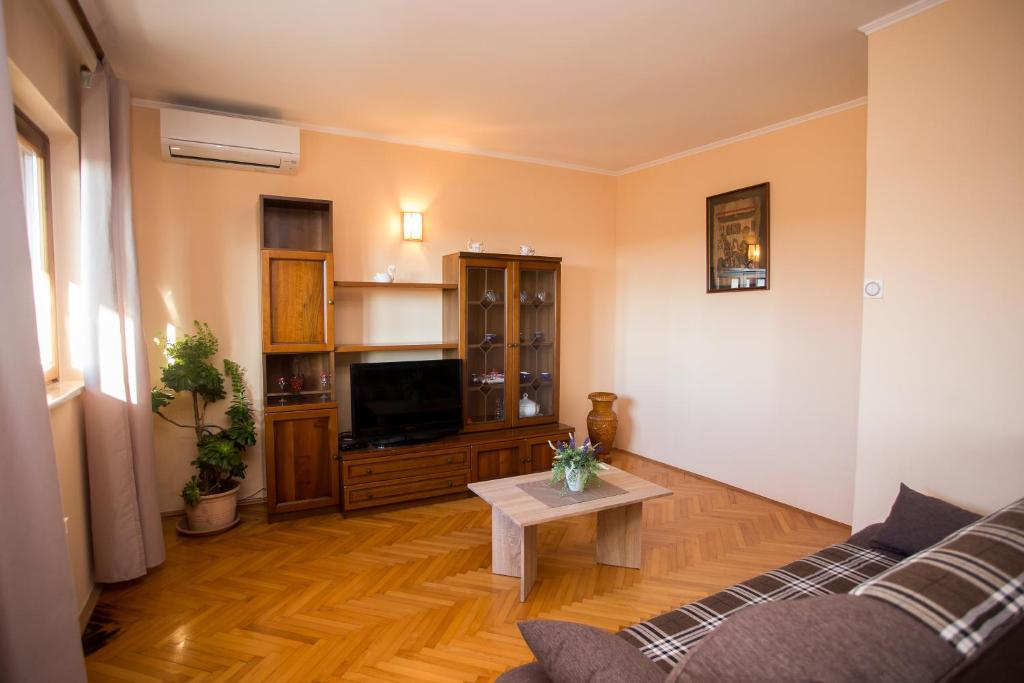 TV a/nebo společenská místnost v ubytování Apartman M&M Žminj
