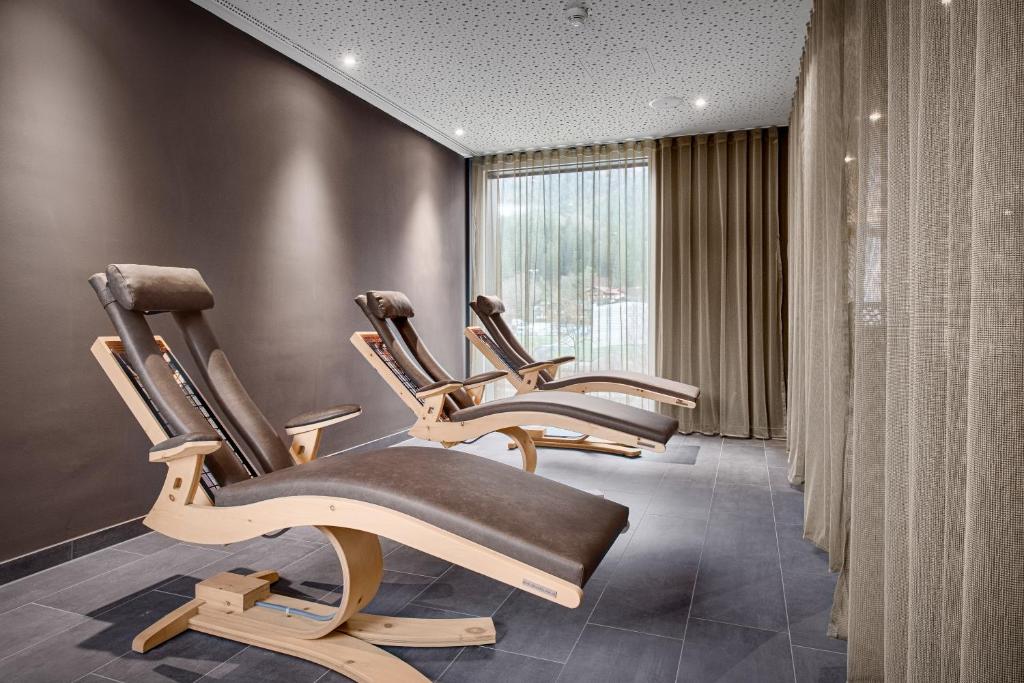 Fitness centrum a/nebo fitness zařízení v ubytování Obermühle 4*S Boutique Resort