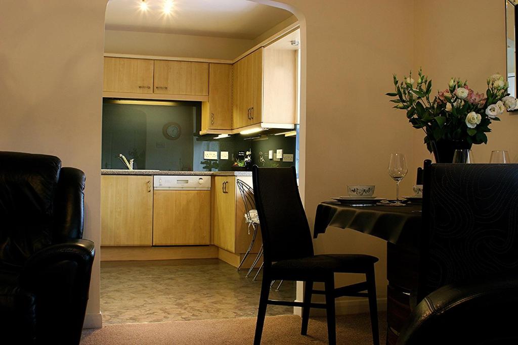 Kuchyň nebo kuchyňský kout v ubytování Linden Apartment