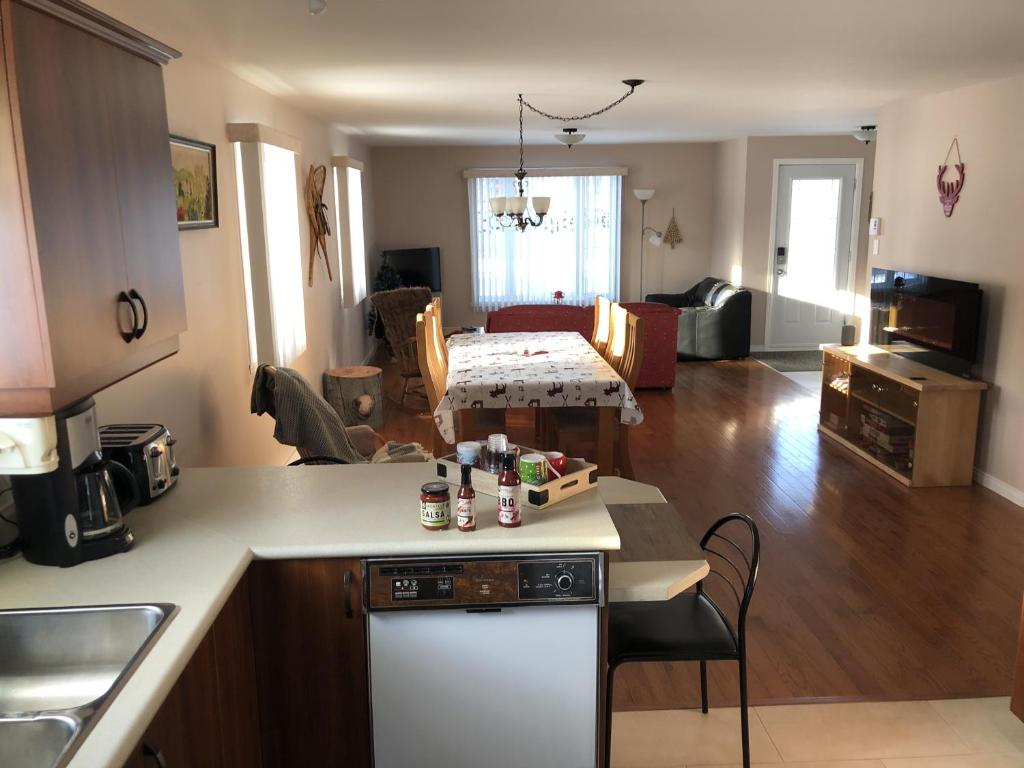 Kuchyň nebo kuchyňský kout v ubytování Le Chalet de Claude, au pied des Monts-Valin