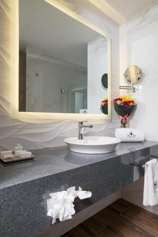 Koupelna v ubytování Hotel Ronda Minerva