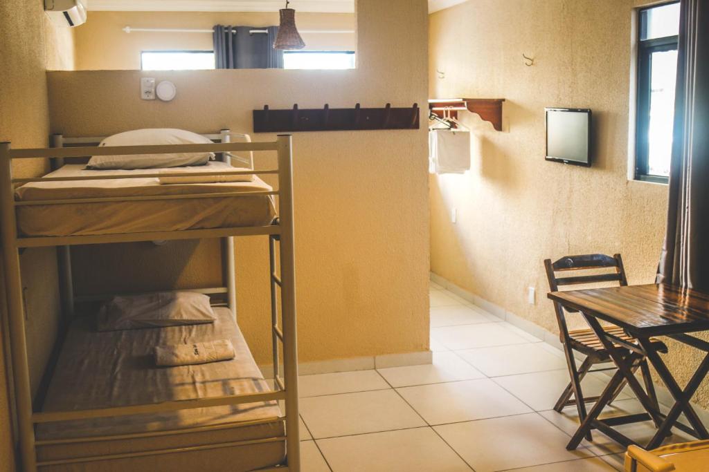 Kuchyň nebo kuchyňský kout v ubytování Maré Praia Hotel