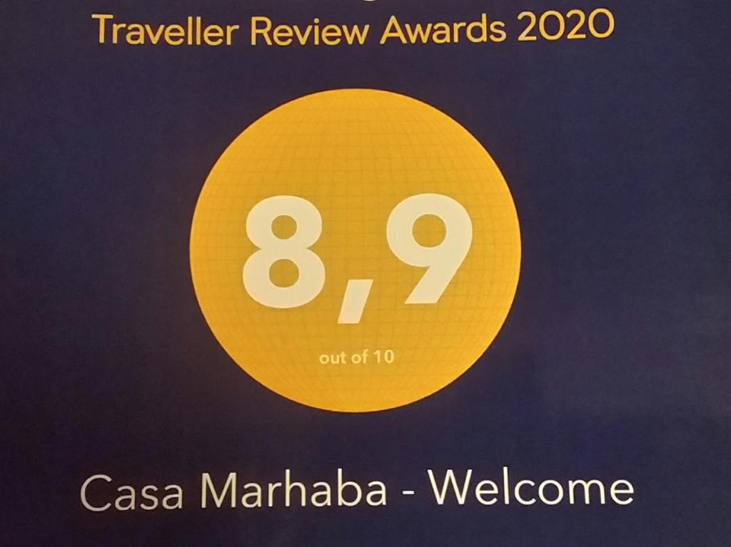 un cerchio giallo con il segno percentuale sopra di Casa Marhaba - Welcome a Siviglia