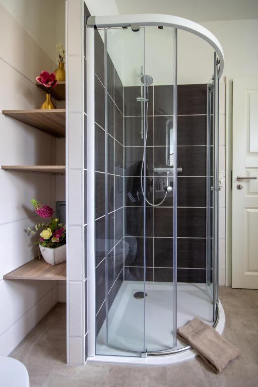 Koupelna v ubytování Ferienwohnung am Cospudener See