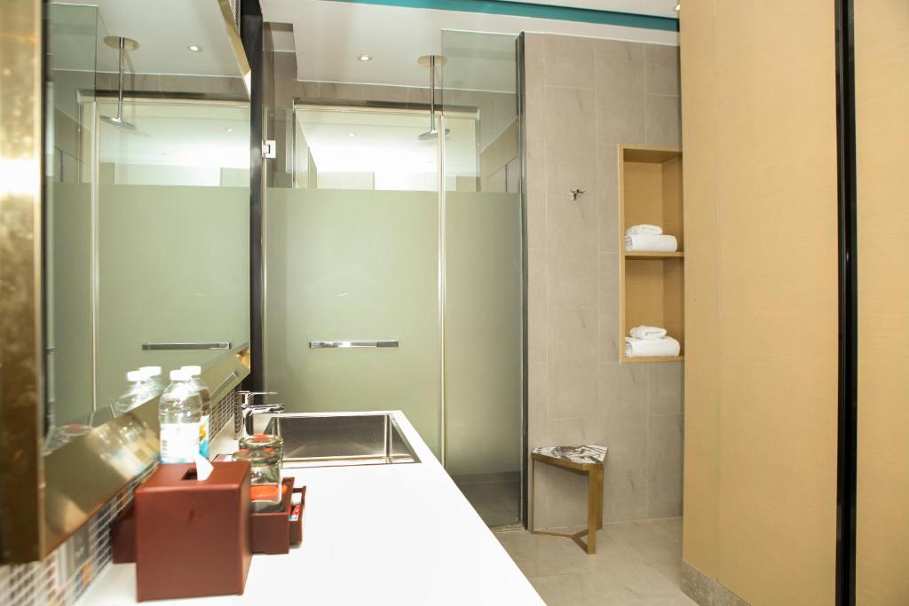 Koupelna v ubytování MiniMax Premier Hotel Shanghai Hongqiao
