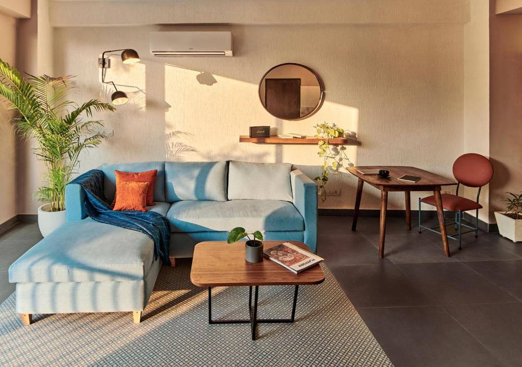 Posezení v ubytování Minimalist Poshtel & Suites