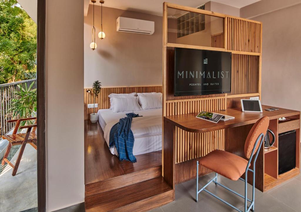 Posezení v ubytování Minimalist Poshtel & Suites