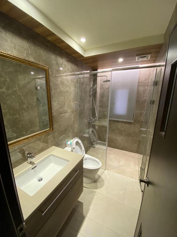 Koupelna v ubytování Golden homestay