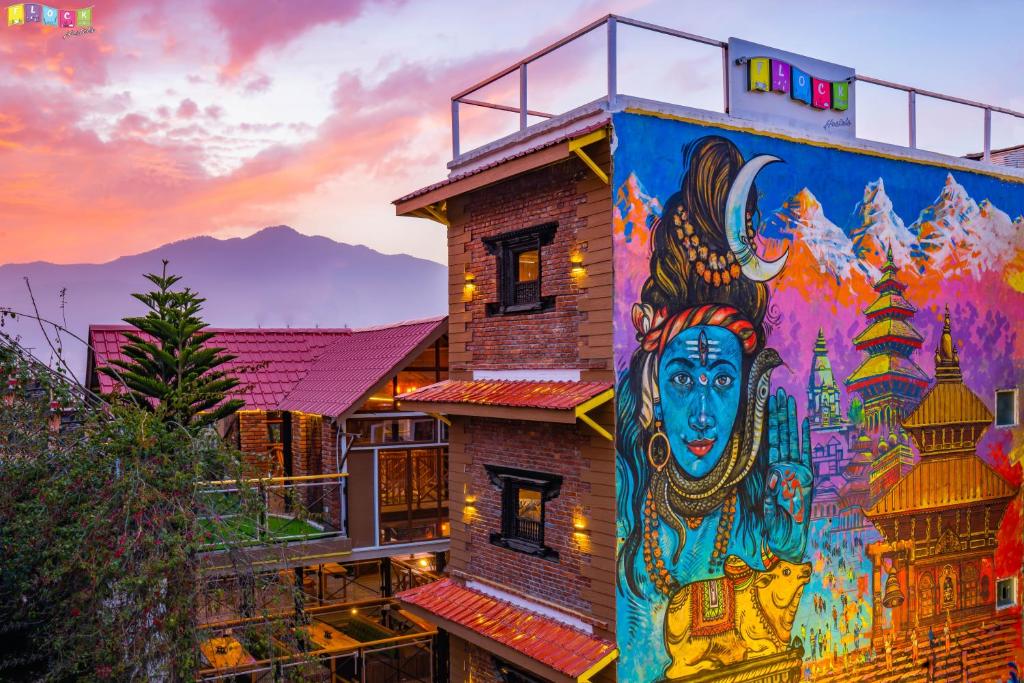 Nespecifikovaný výhled na hory nebo výhled na hory při pohledu z hostelu