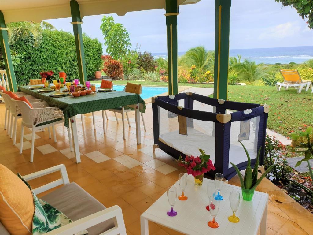 Bazén v ubytování Villa Guadeloupe Saint François Accès Mer Piscine IGUANA BAY - Villa Zagadi nebo v jeho okolí