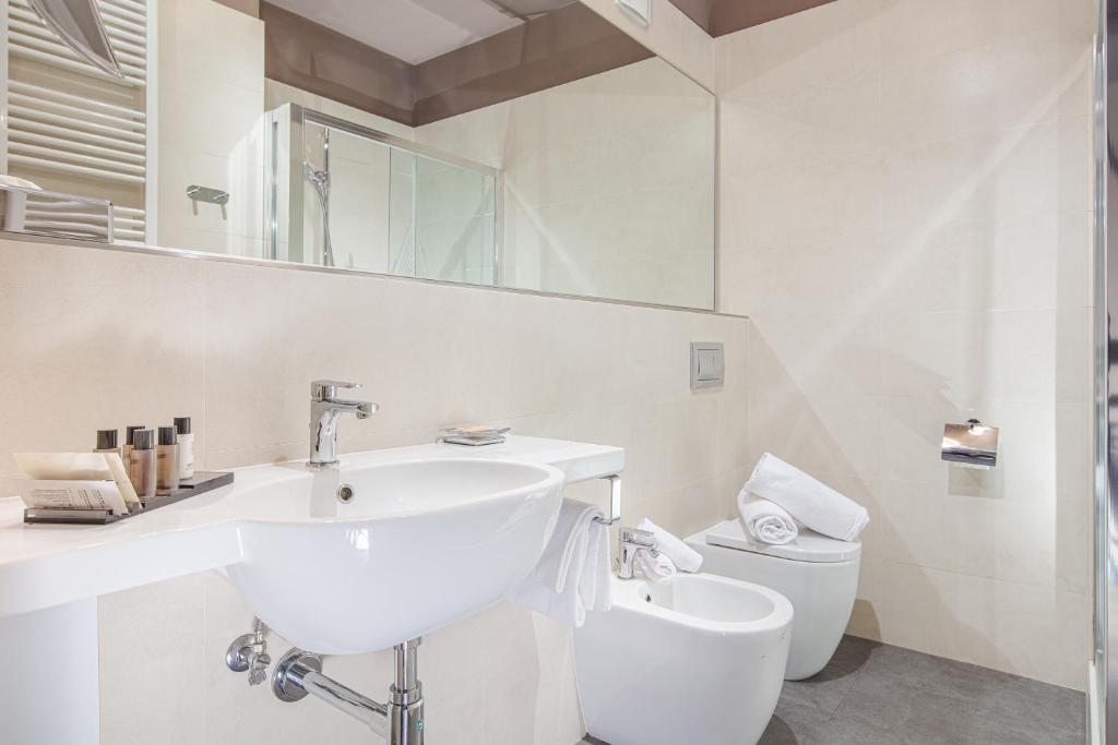 Koupelna v ubytování Hotel Franz