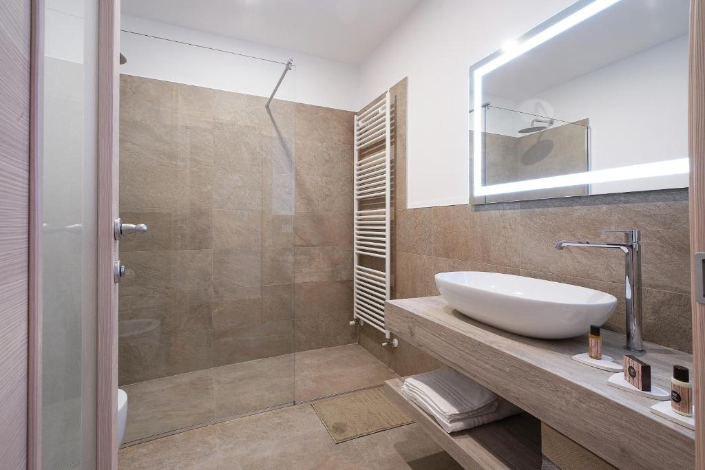 Koupelna v ubytování Agriturismo Hegemone