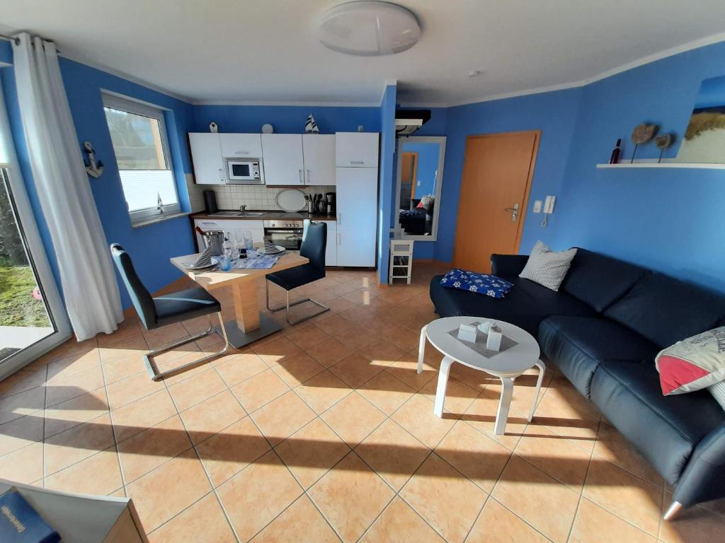 Kuchyň nebo kuchyňský kout v ubytování Ferienwohnungen ÜckeRitz mit PKW Stellplatz bei Familie Habben-Hollander