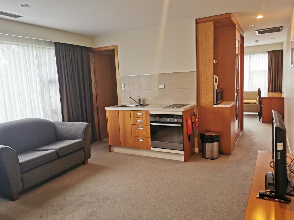 Kuchyň nebo kuchyňský kout v ubytování Boulevard Hotel