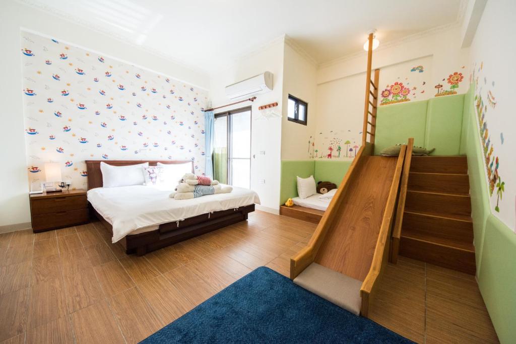 Postel nebo postele na pokoji v ubytování Sioufu B&B
