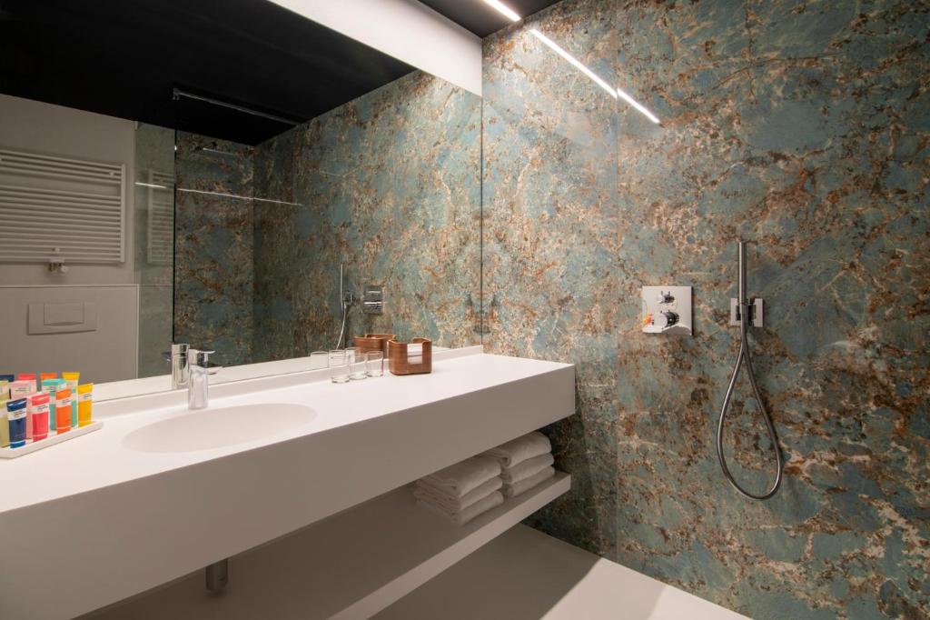 Koupelna v ubytování Hotel Pax