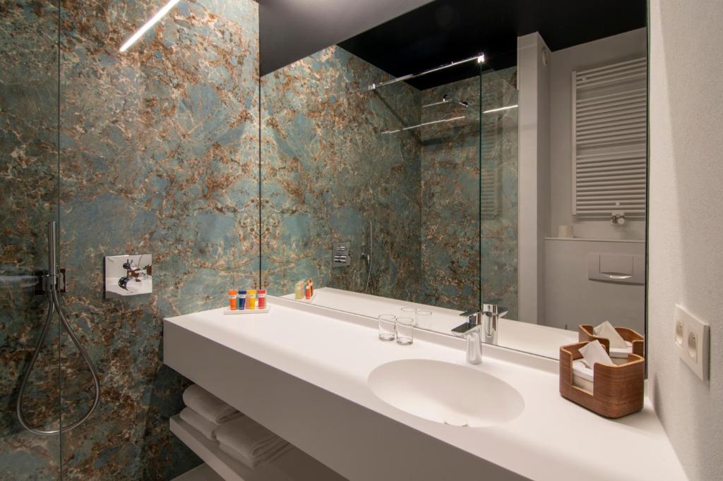 Koupelna v ubytování Hotel Pax