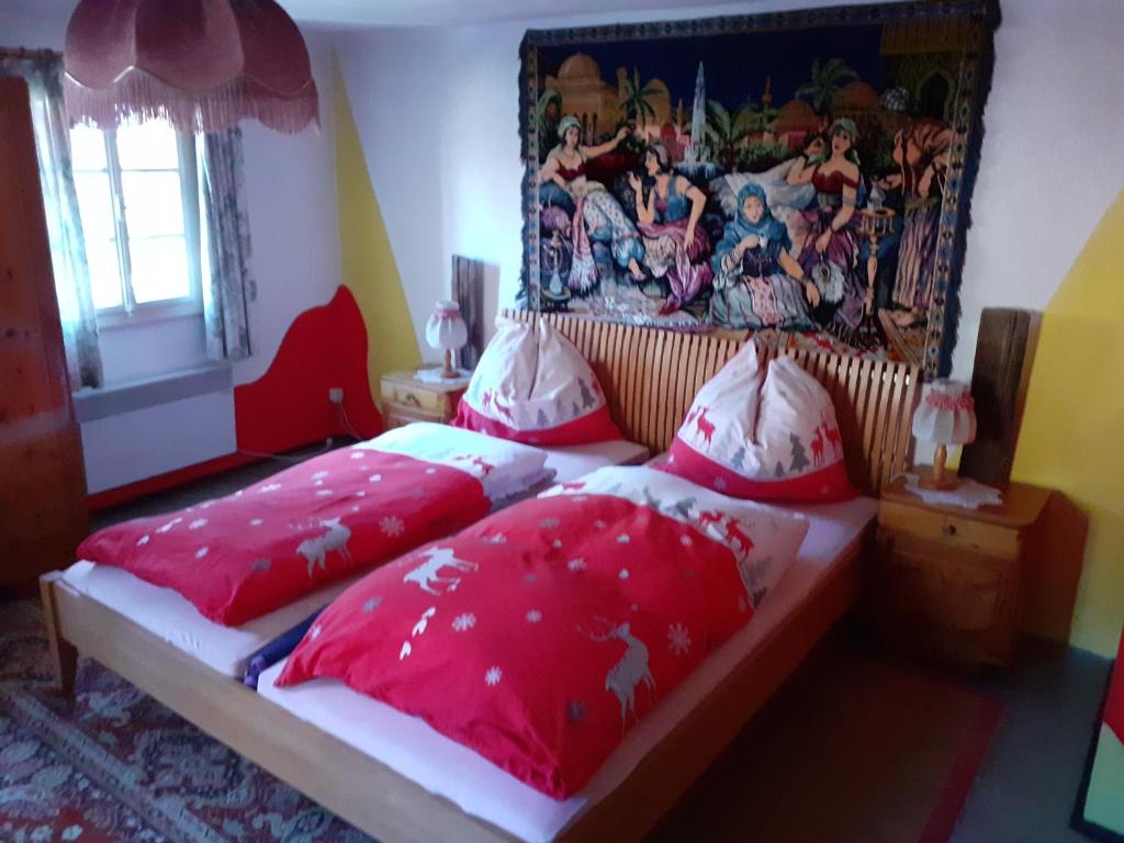 Postel nebo postele na pokoji v ubytování Ferienhaus Pirker