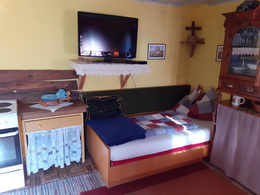 Postel nebo postele na pokoji v ubytování Ferienhaus Pirker