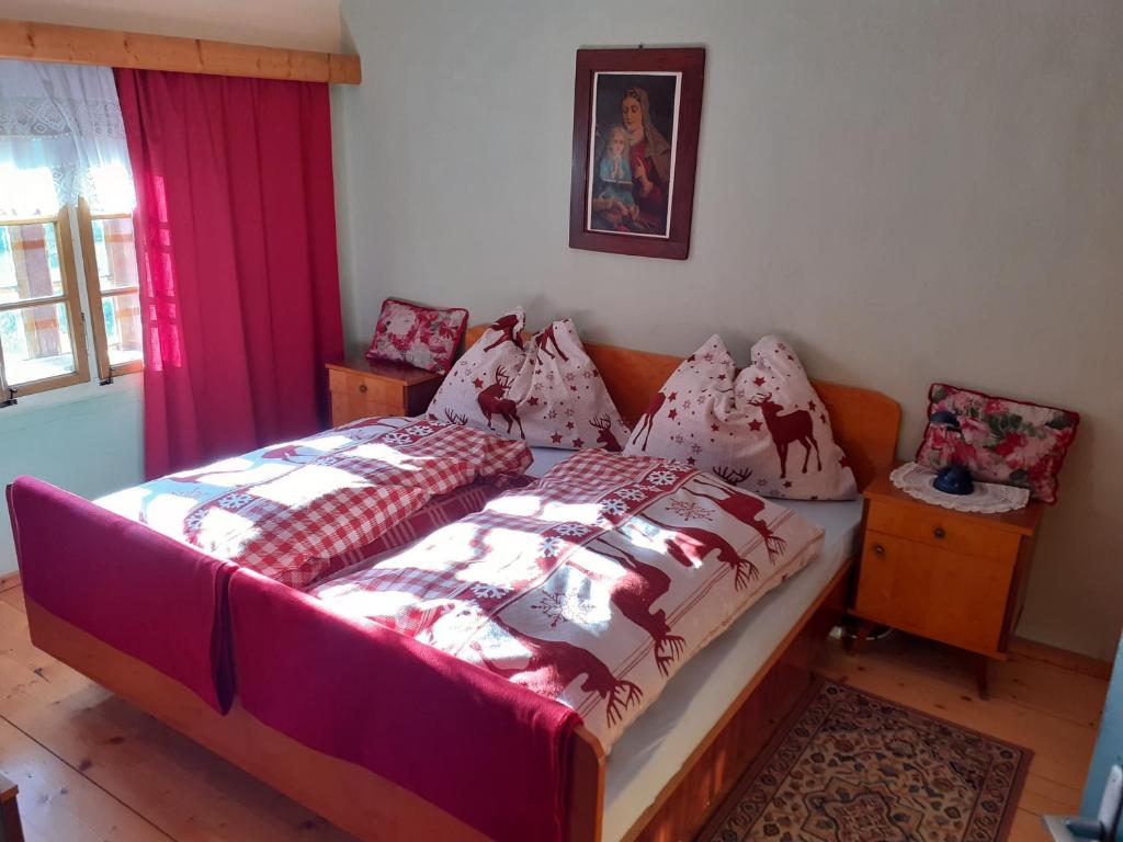 Postel nebo postele na pokoji v ubytování Ferienhaus Pirker