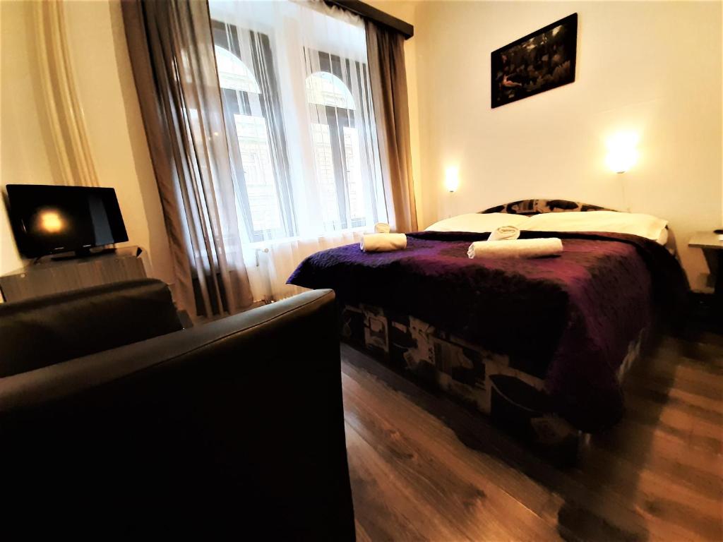 Telewizja i/lub zestaw kina domowego w obiekcie Hotel Olga
