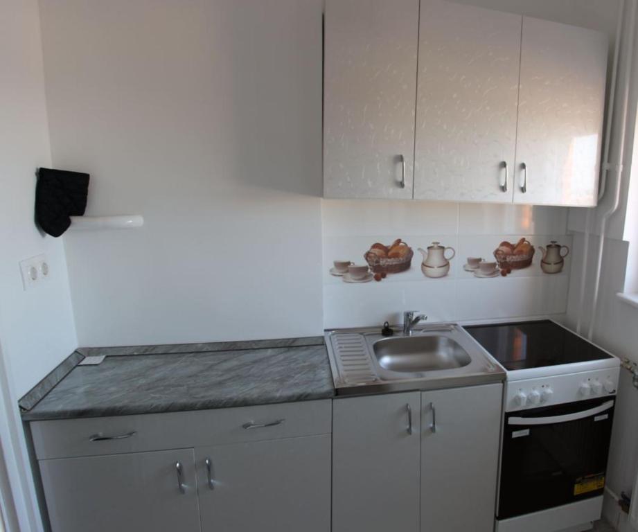 Kuchyňa alebo kuchynka v ubytovaní Bálint Apartman - In the heart of Miskolc