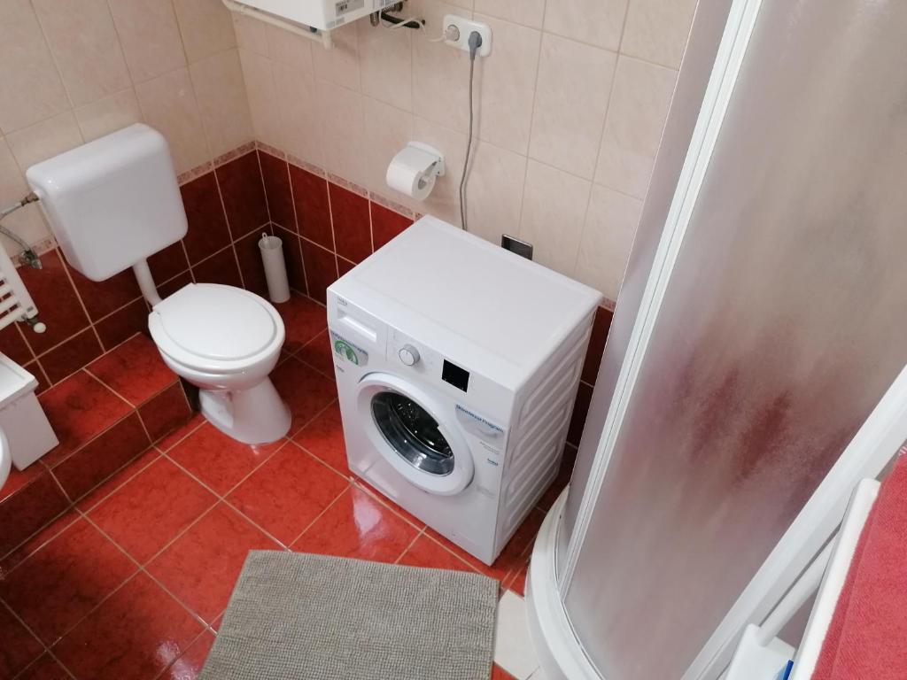 Koupelna v ubytování Tabán Apartman
