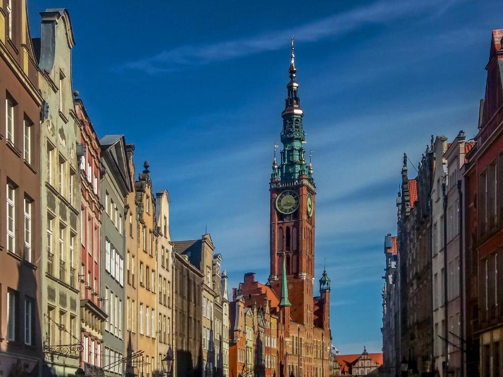 Výhľad na mesto Gdansk alebo výhľad na mesto priamo z apartmánu
