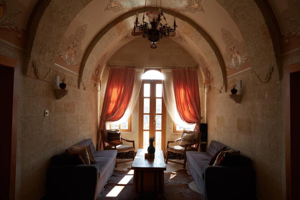 Posezení v ubytování Exedra Cappadocia