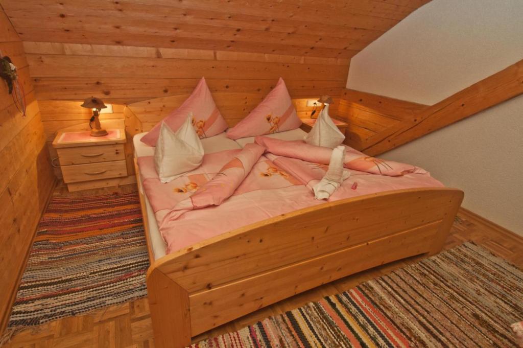 Postel nebo postele na pokoji v ubytování Mooserhof