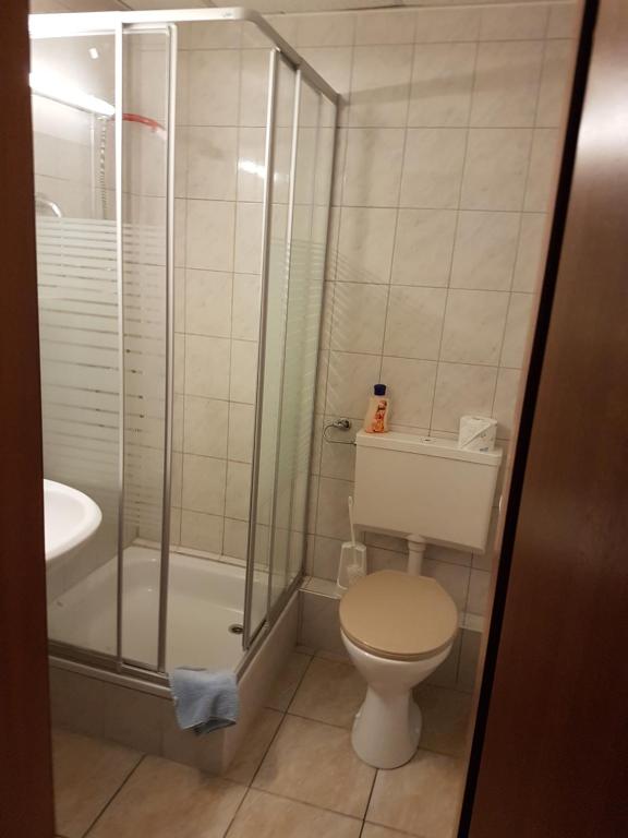 Koupelna v ubytování Hotel Arkona
