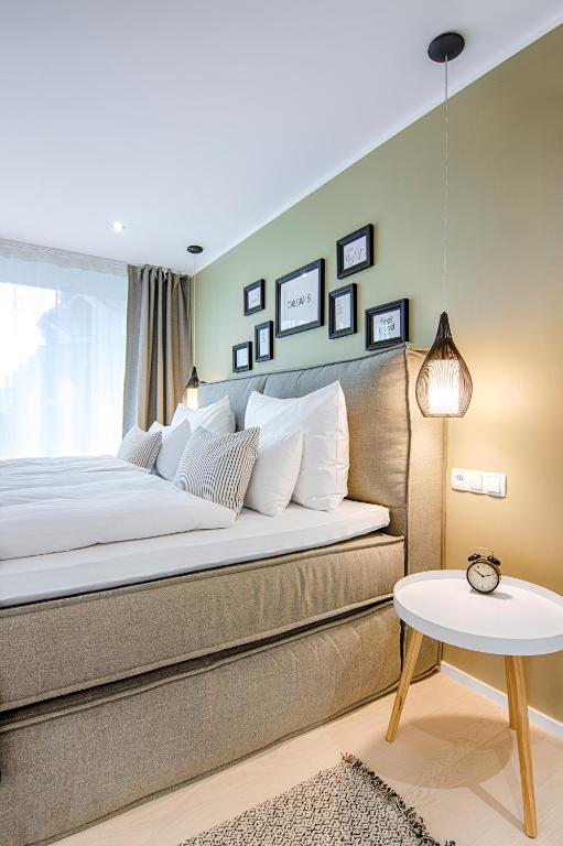 Voodi või voodid majutusasutuse Business Hotel Maier toas
