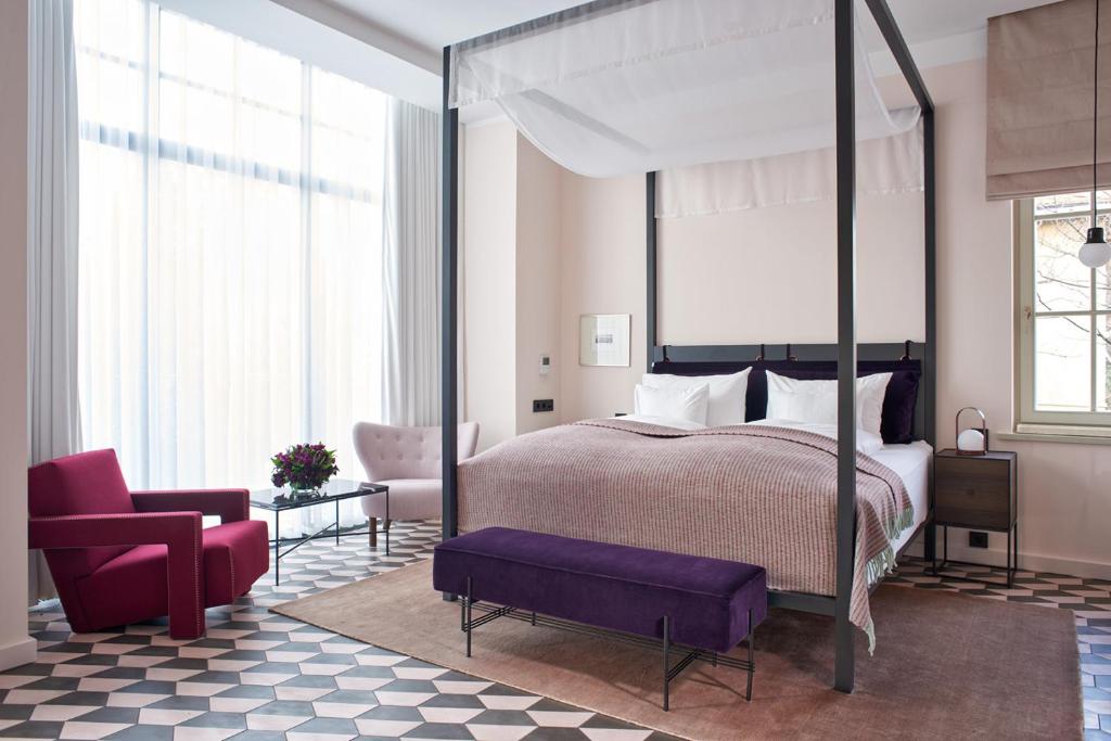 Postel nebo postele na pokoji v ubytování Bagatelle Gardenhouse
