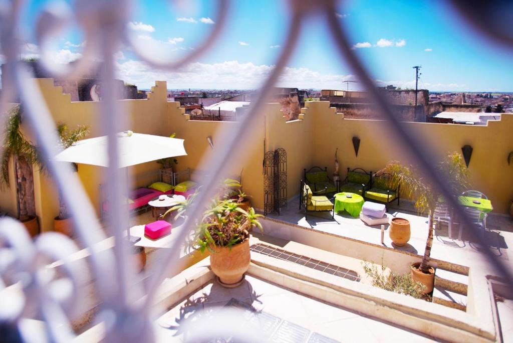 Balkon oz. terasa v nastanitvi Riad Safir