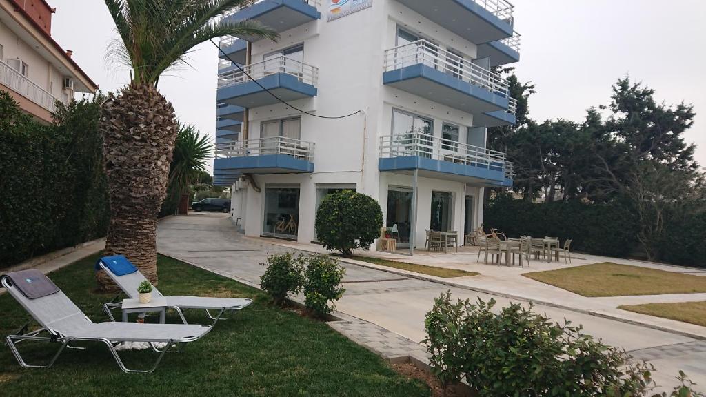Budova, kde se aparthotel nachází