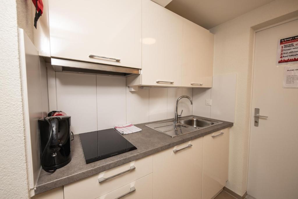 Kuchyň nebo kuchyňský kout v ubytování Haus Astoria