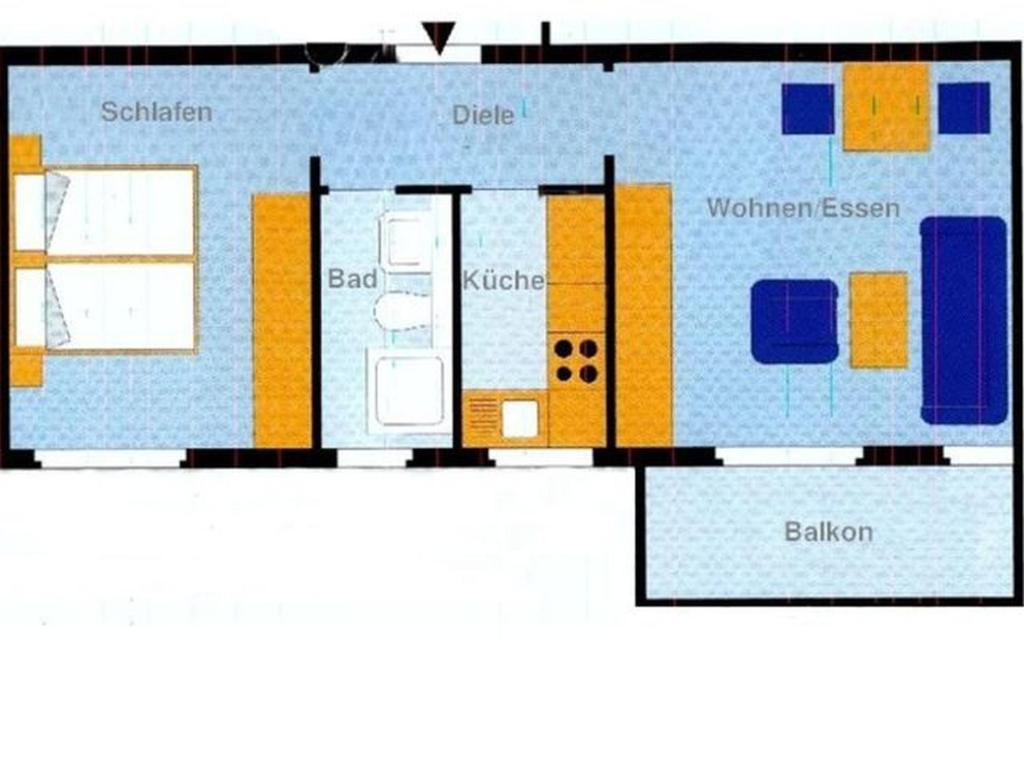Půdorys ubytování Ferienwohnung Duenenweg _ Haase