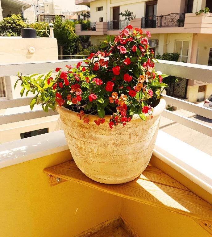 Balkón alebo terasa v ubytovaní Ellis Apartments , Amperia , Crete