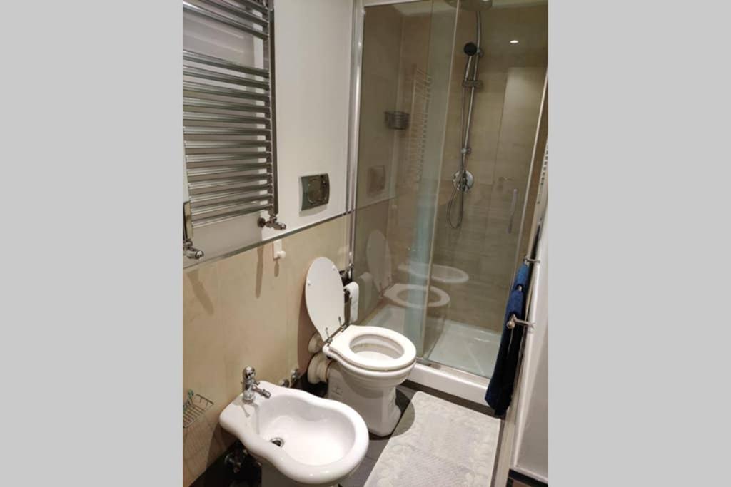 A bathroom at Lanza Tomasi Apartment - centre