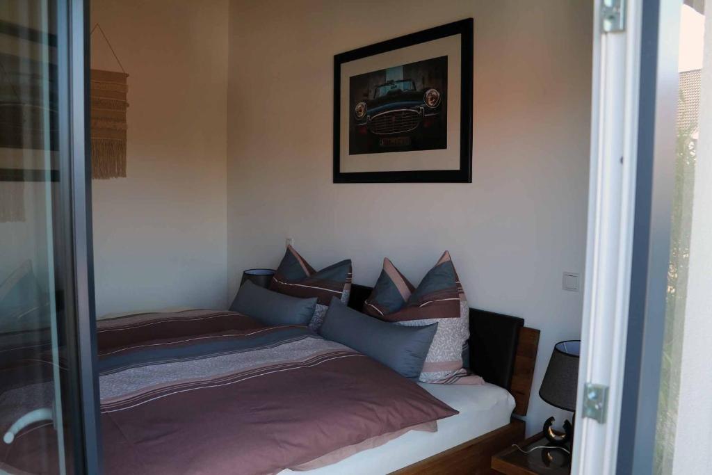 Postel nebo postele na pokoji v ubytování Penthouse Tauberblick