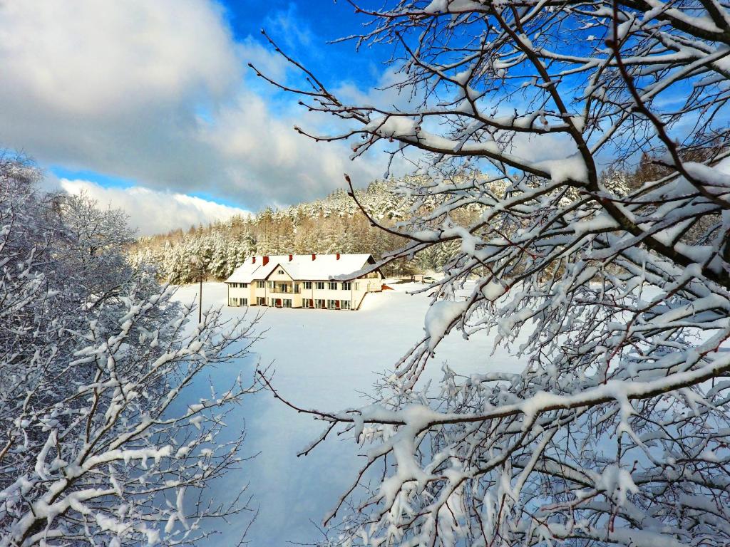 Dwór i Dworek Leszczowate Wellness & Spa v zime