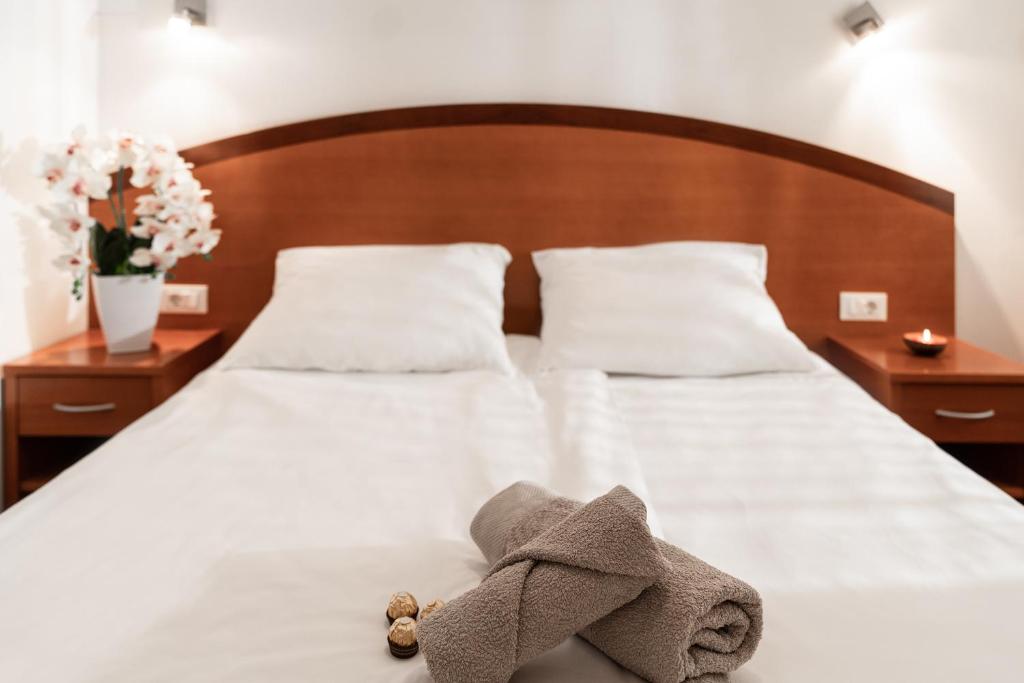 Postel nebo postele na pokoji v ubytování Hotel Medno