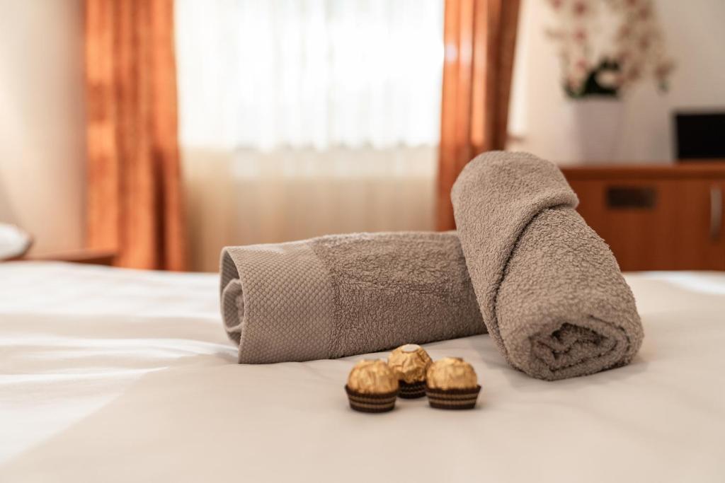 Postel nebo postele na pokoji v ubytování Hotel Medno