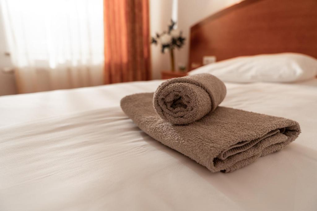 Postel nebo postele na pokoji v ubytování Hotel Medno