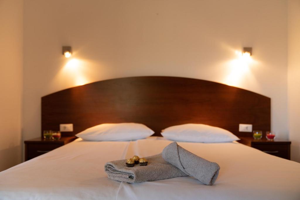 Postel nebo postele na pokoji v ubytování Hotel Medno
