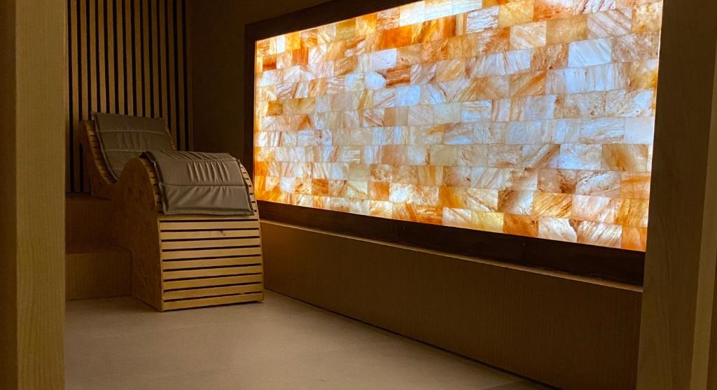 TV a/nebo společenská místnost v ubytování ETER Hotel