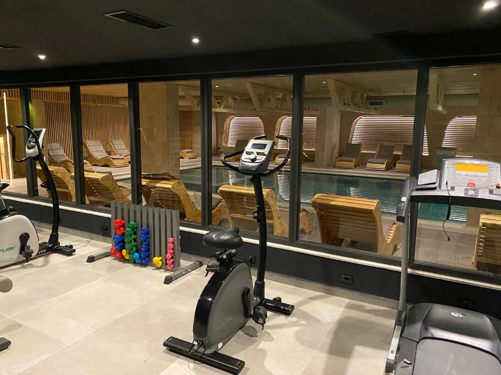 Fitness centrum a/nebo fitness zařízení v ubytování ETER Hotel