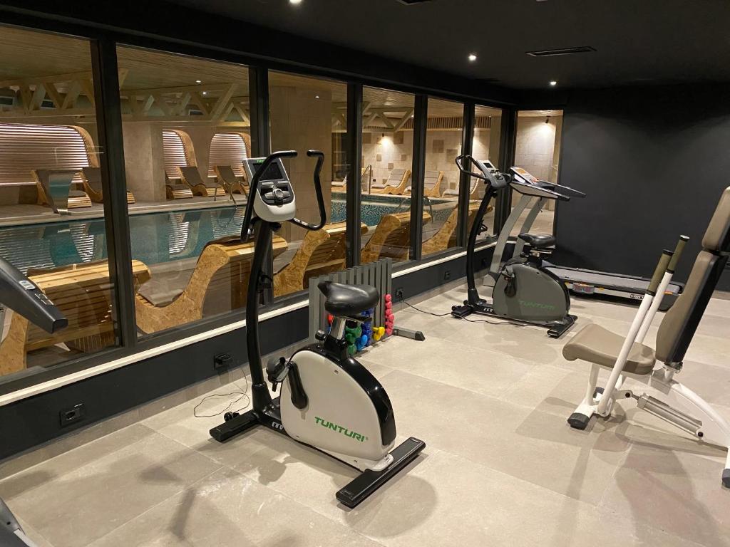 Fitness centrum a/nebo fitness zařízení v ubytování ETER Hotel