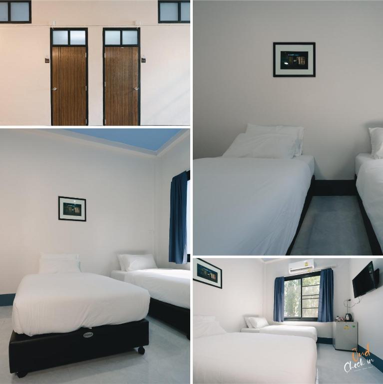 Postel nebo postele na pokoji v ubytování Udomsuk Hotel